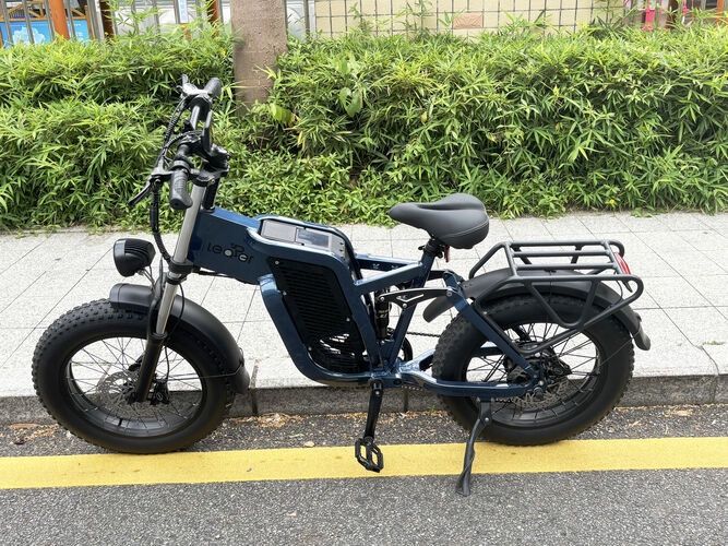 Electric Bike, 2000W Motorcycle Style E-Bike, 48V 20Ah 7 Speeds E-Bike, 20”*4” Fate Tire Wheels