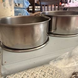Parrot Feeding Cups Birds Food Dish Stainless Steel Parrot Feeders Water Cage Bowls W/ Clamps Holder