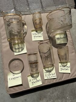Vintage Grapevine Glassware Set