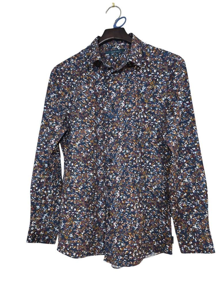 Perry Ellis Slim Fit Floral Print Men's Shirt M