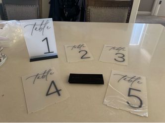 Acrylic Table Numbers