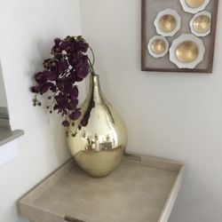 Z Gallerie gold vase floor vase metal