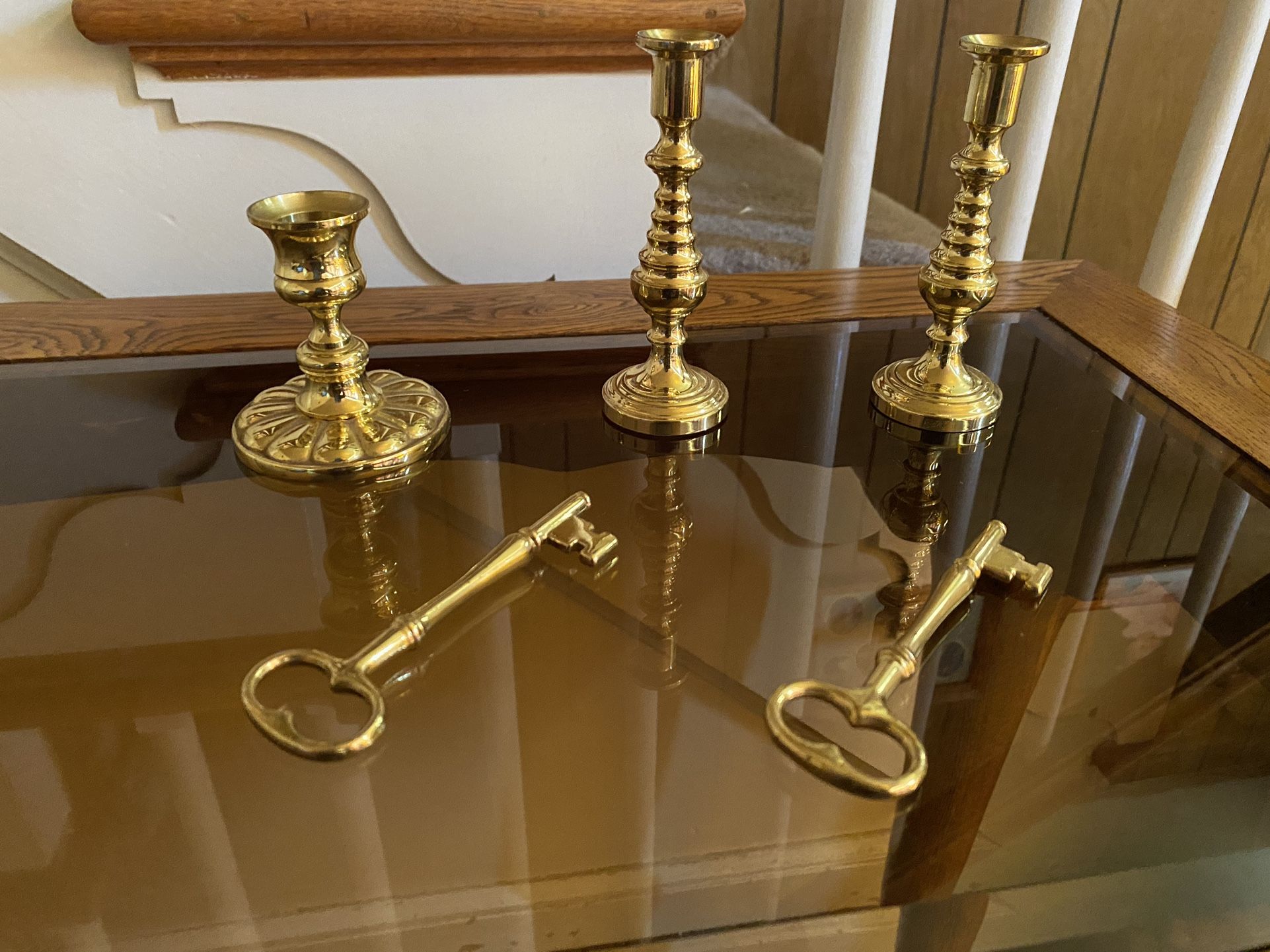 Baldwin Brass Candlesticks and Bit Keys