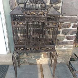 1800s Early 1900s Metal Bird Cage