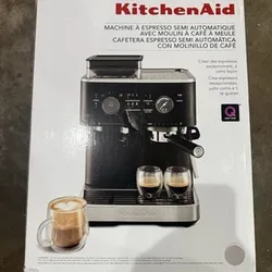 KitchenAid ® Semi-Automatic Espresso Machine in Cast Iron Black NEW