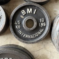 Set of two 10lbs Olympic barbell weight plates