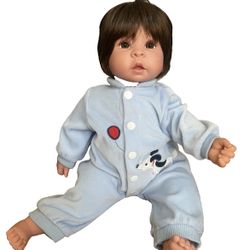 2016 Paradies Galleries Real Life Vinyl Cloth Baby Doll Brown Hair Green Eyes
