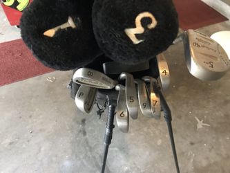 Golf clubs and bag