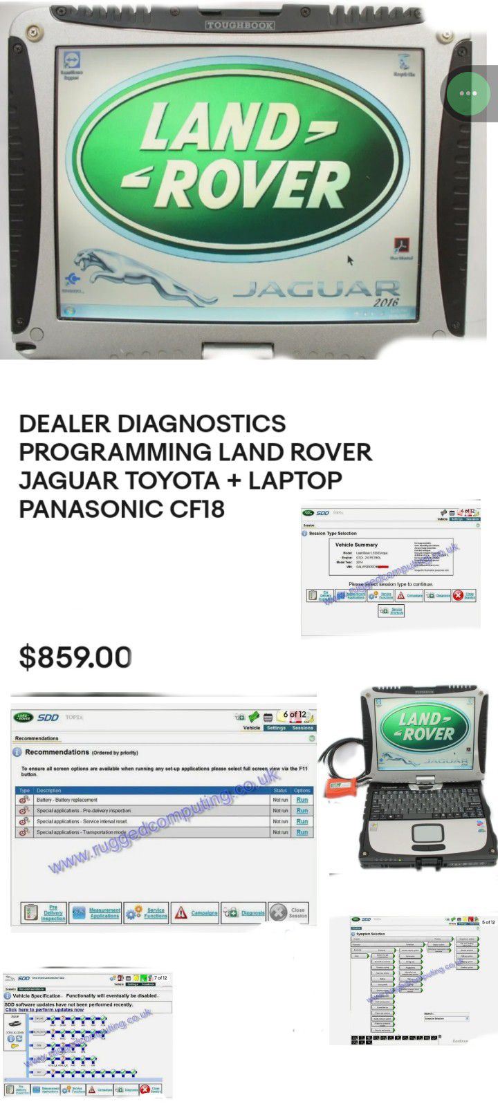 Car Programer Dealership Software Its  A Panasonic Tough Book For Jaguar Land Rover 