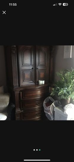 Beautiful Set By Ashley Furniture Queen Bed Armory And dresser 