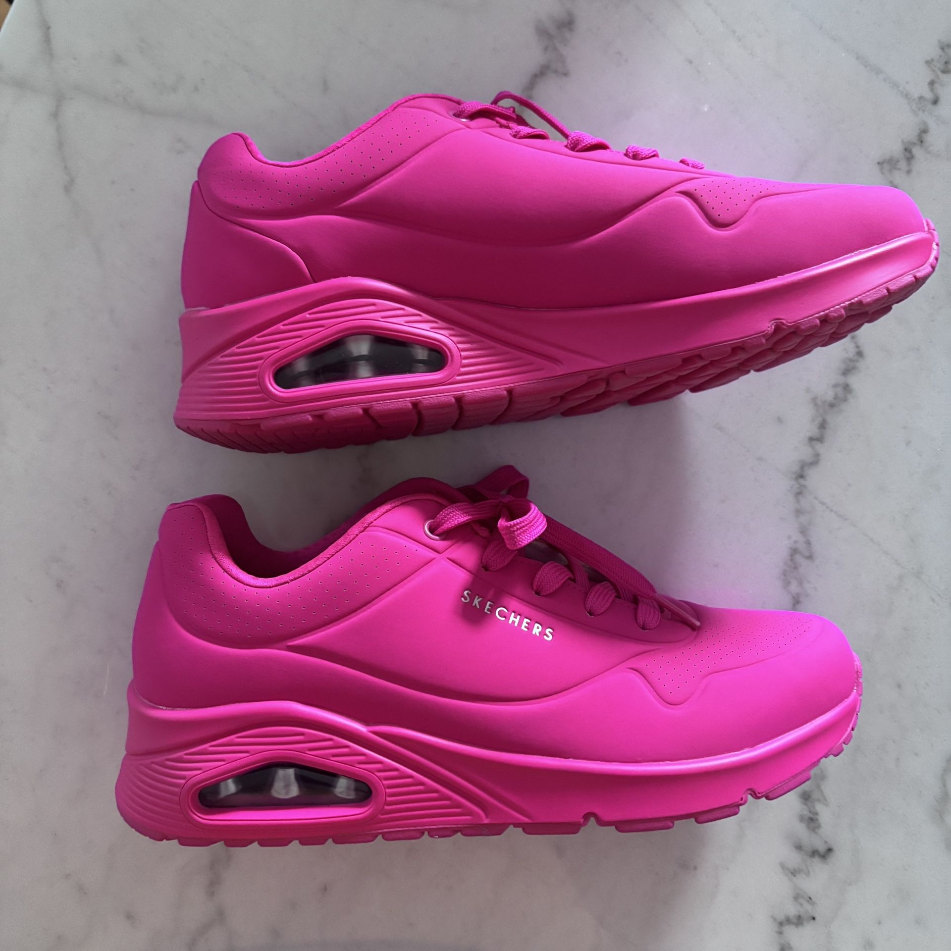 SKECHERS UNO womens hot pink size 10
