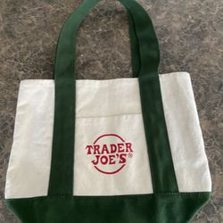 Dark Green trader joes mini tote bag