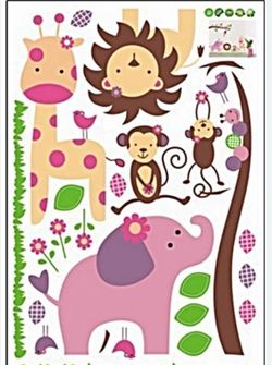 Animal Kingdom Kids Nursery Wall Stickers (New)