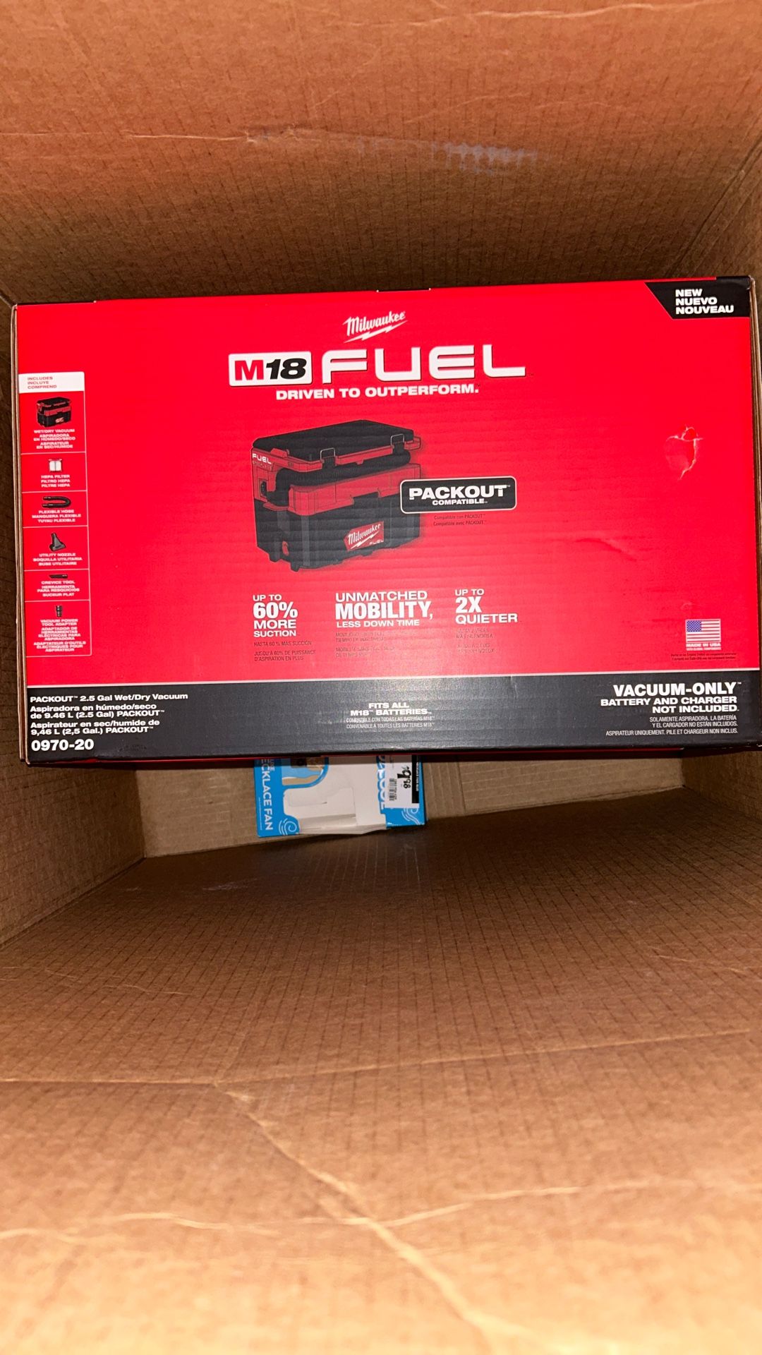 Milwaukee M18 Fuel Packout Wet/dry Vacuum 