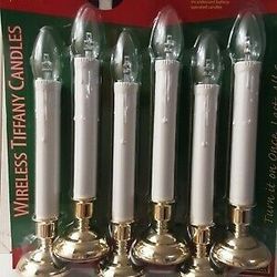Brite Star Wireless Led Candles 6-Pack Built-in On Off Timer Battery Operated  