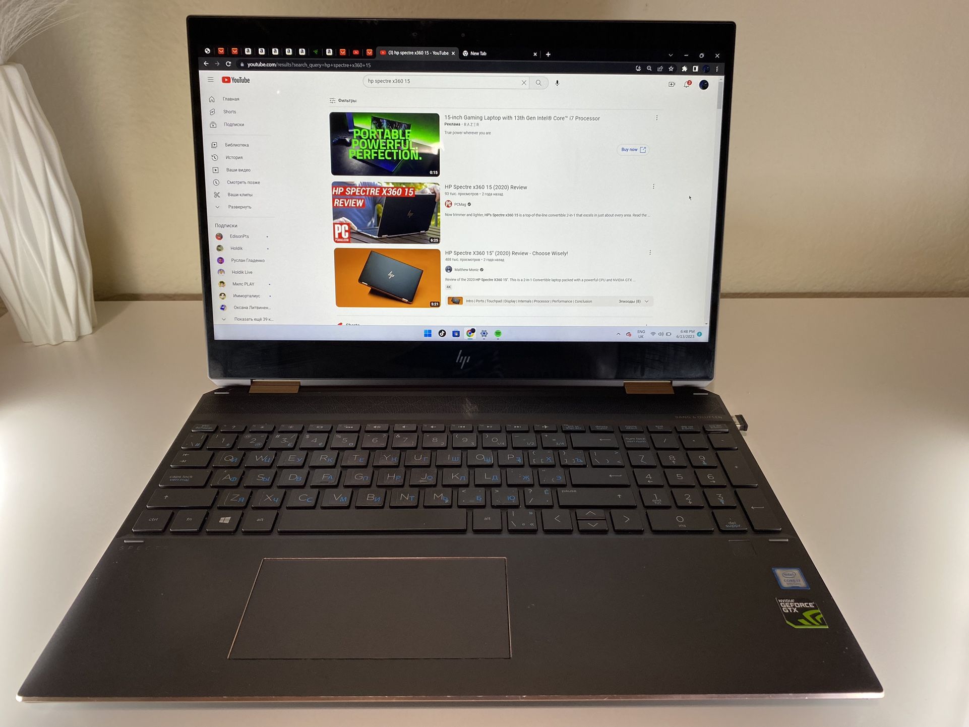 HP Spectre X360 15” 4K Oled Touch Screen Laptop