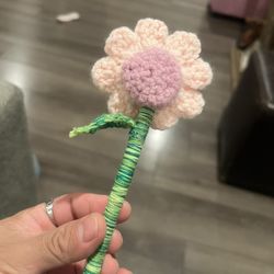 Hand Made Crochet flower pen