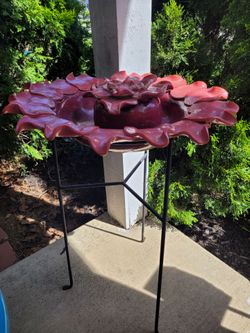 Beautiful Handcrafted Ceramic Fountain/Bird Bath Feeder
