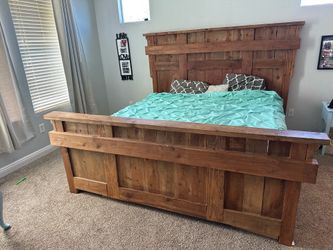 Solid Wood Kind Bed Frame