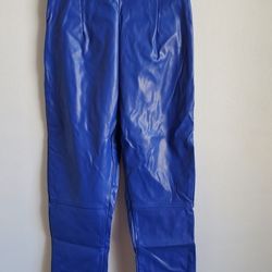 Royal Blue Vegan Leather High Waisted Pants ($10)