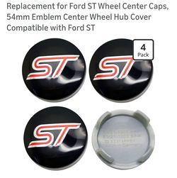 Ford ST Wheel Center Caps 4 pieces brand new $15