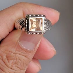 Beautiful men's ring citrine in sterling silver Size 7