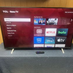 50” TCL 4K  SMART ROKU TV HDR10