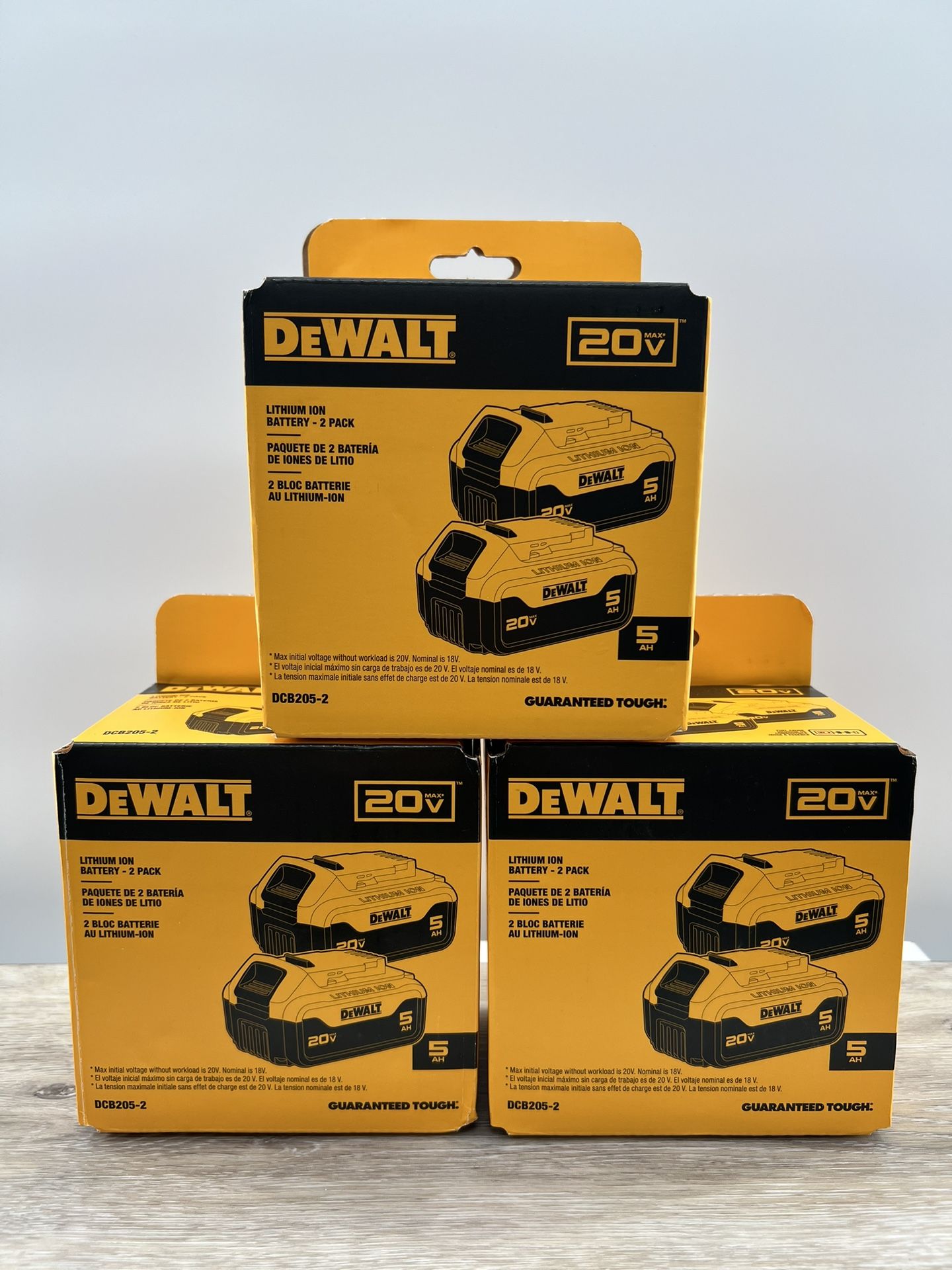 DEWALT 20V 5.0 Ah Battery - 2-Pack - 3 Count