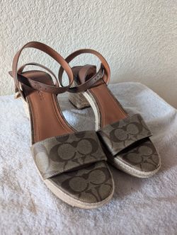 WEDGE SANDAL SHOES BY COACH SIZE 8.5