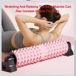 Portable Foam Roller with Suction Cup for Muscle Massage and Sawtooth Trigger Point Therapy- Purple
