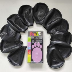 Pawz Protex Natural Rubber Waterproof Dog Boots, Black, Size L (11 Per Pack!), New