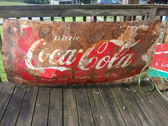 Vintage Coca-Cola Metal Advertising Sign
