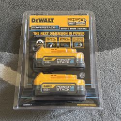 2 New DEWALT Power stack Battery