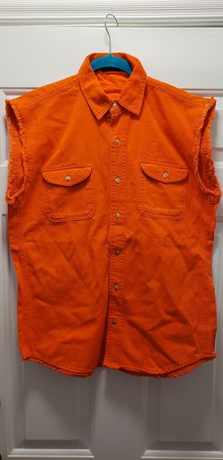 Orange sleeveless biker shirts SIZE MEDIUM