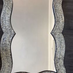 Approx 24x36 Inch Mother Of Pearl Unique Wall Mirror $350 OBO