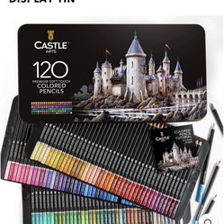 Castle Arts 120 PIECE COLORED PENCIL SET IN DISPLAY TIN