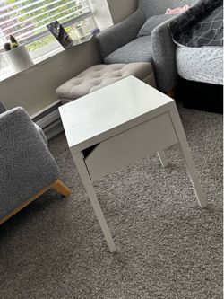 Modern White Nightstand / Side Table