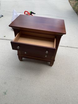 Red mahogany nightstand