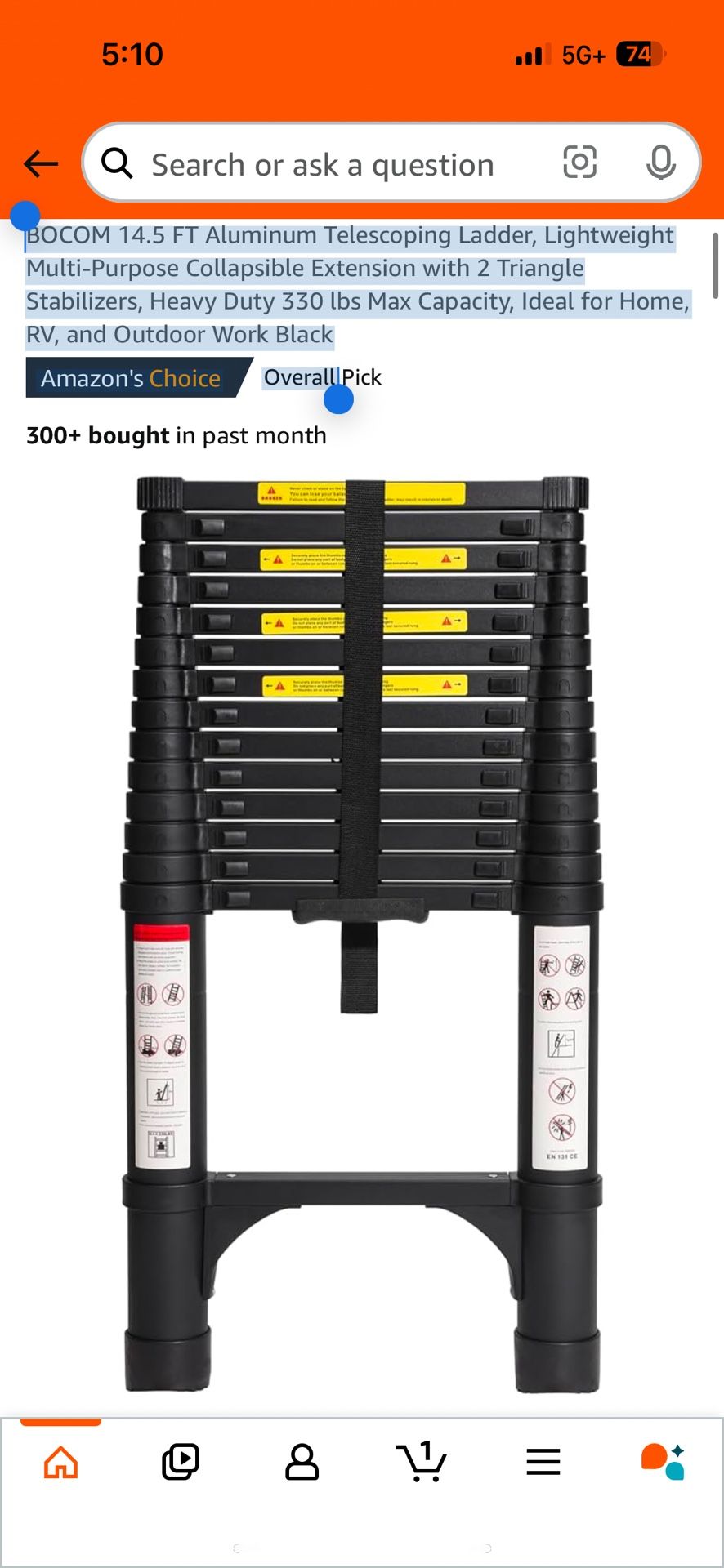 Alum Telescoping Ladder