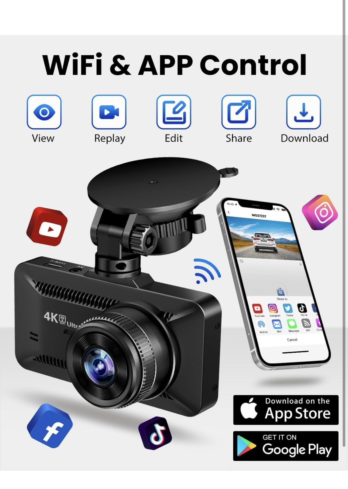 new Dash Cam Front Rear &Phone Holders&Handheld Vacuum Cordless。   firm price