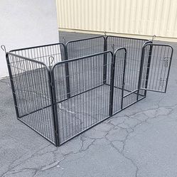 (Brand New) $70 Heavy Duty 6-Panel Dog Playpen, Each Panel 32” Tall X 32” Wide Pet Exercise Fence Crate Kennel Gate 