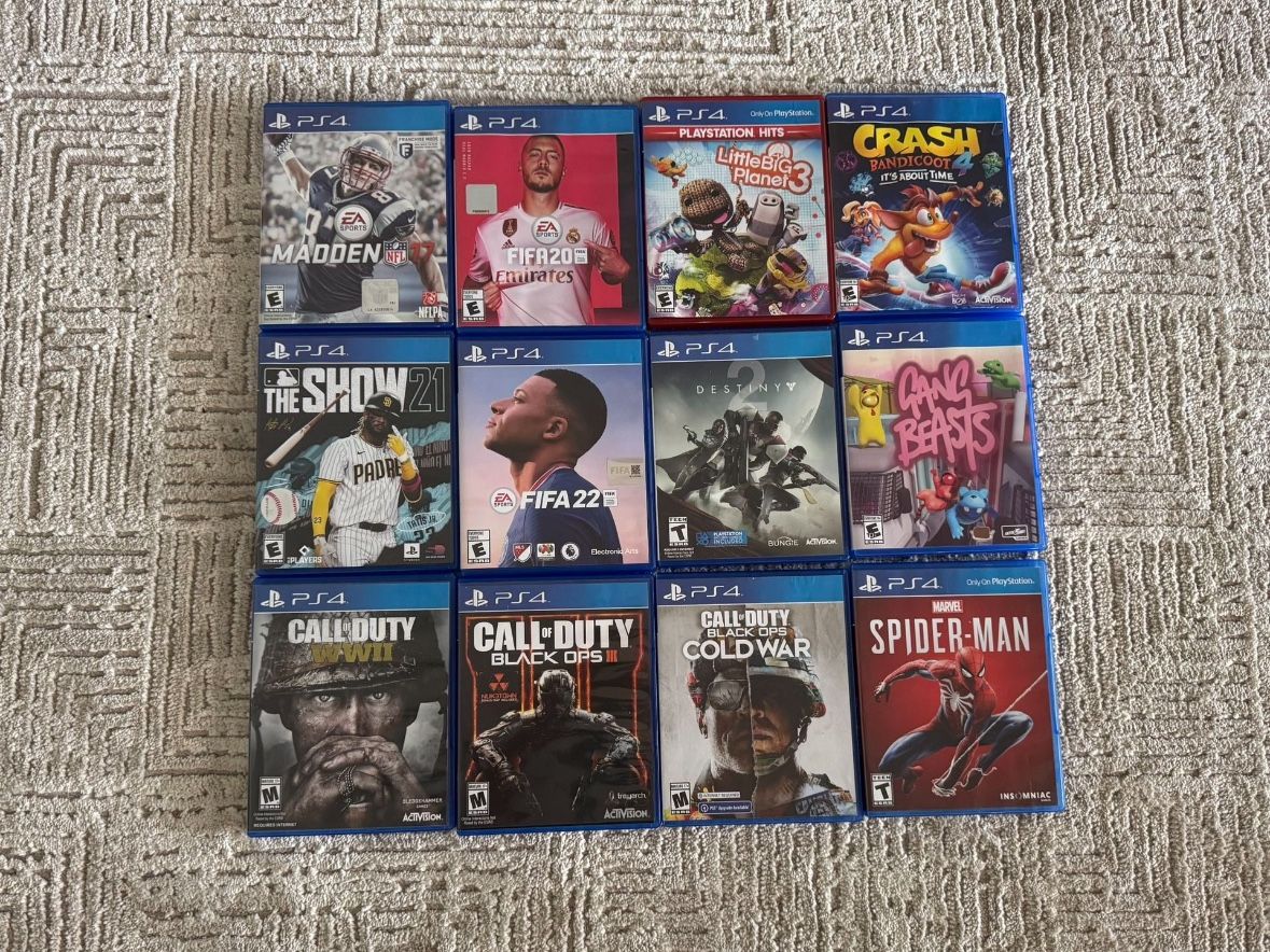 PS4 Games lot of 12
