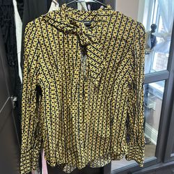 Black and yellow blouse