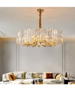 ❤️‍🔥 Clyvra Modern Geometric Crystal Chandelier 14-Light
