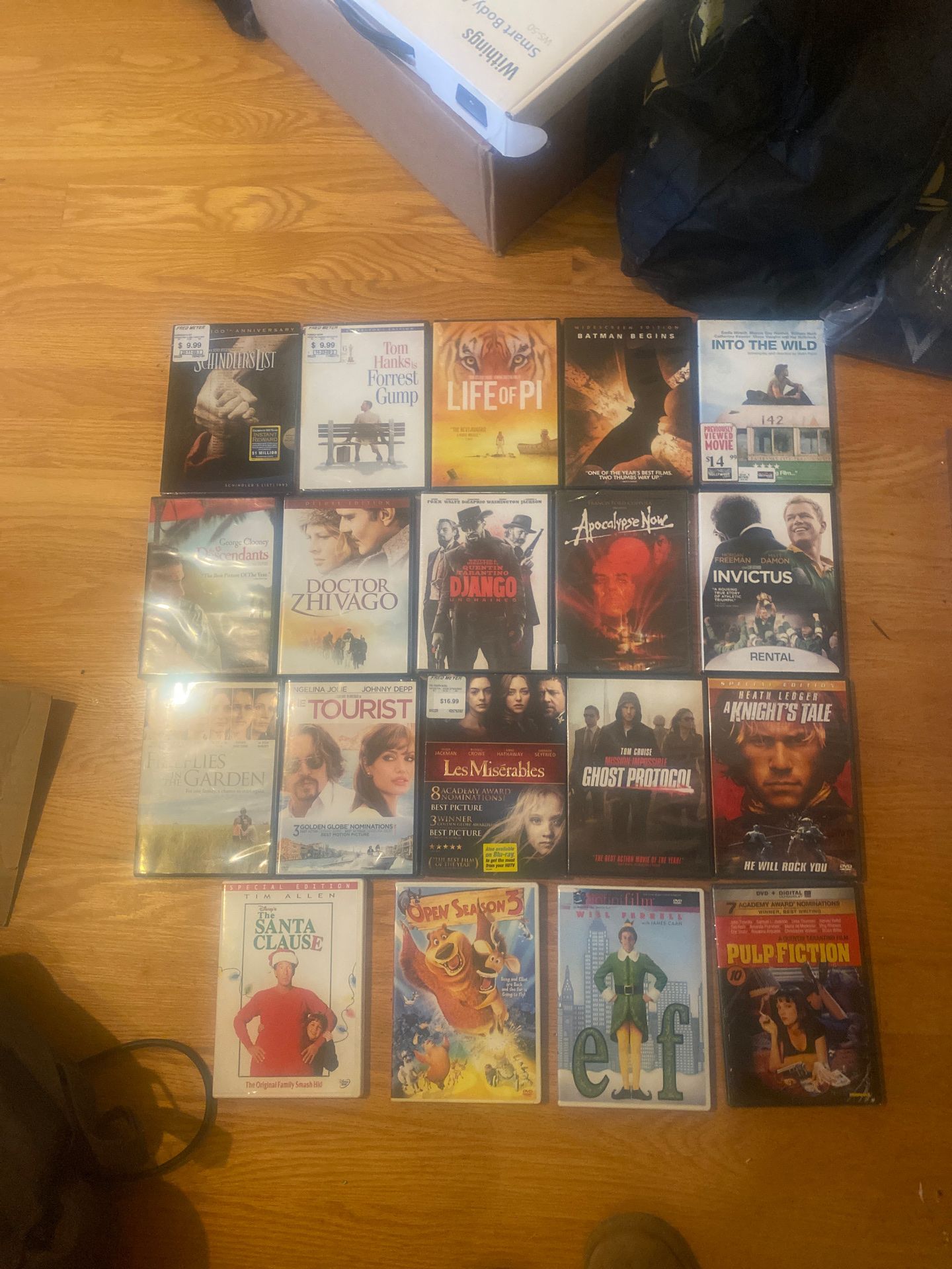 19 DVD some new some used django pulp fiction