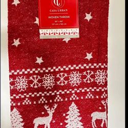 New Christmas Throw Blanket Houseful 50 x 60 in (127 × 152.4 cm)cash & pick up only)