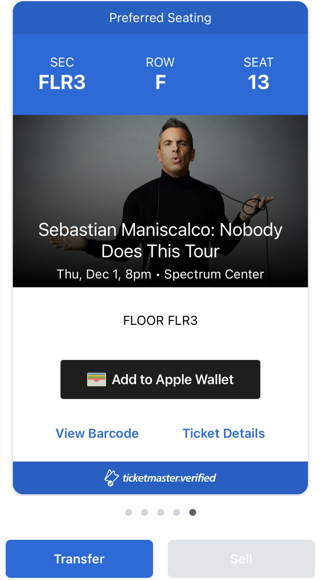 Sebastian Maniscalco - Ticket