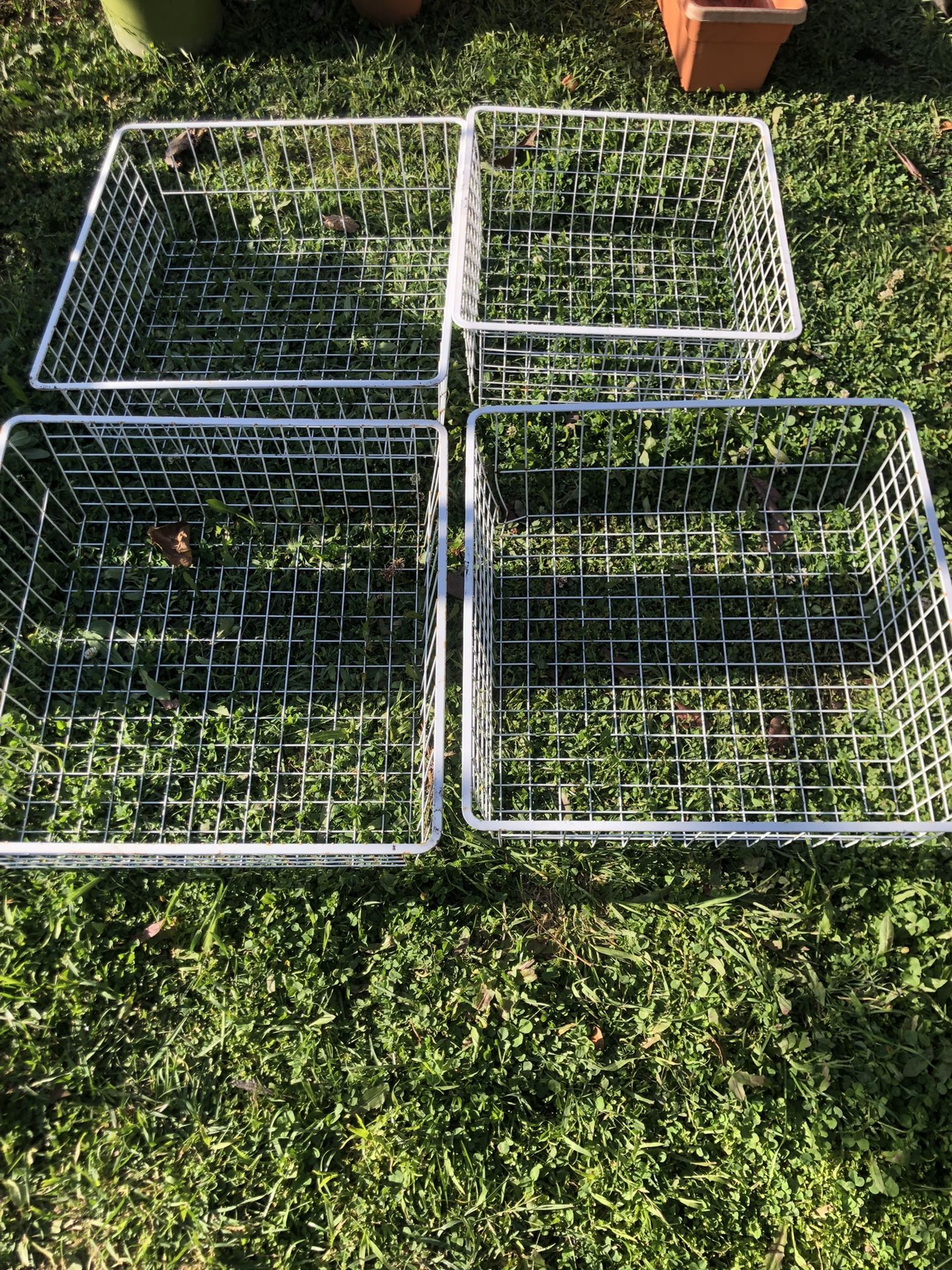 4 Large Storage Wire Baskets