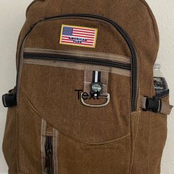 Each Large Cotton Canvas Hiking Backpack 21”/14”7”