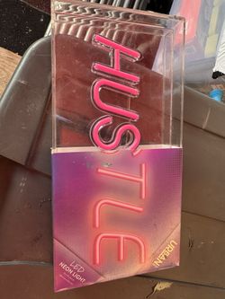 Irban LED Neon Light 12 in W  x 6 in H HUSTLE